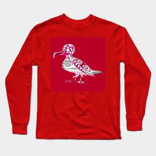 seagull in red love pattern ecopop Long Sleeve T-Shirt